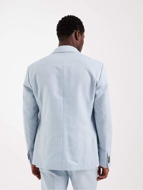 ASOS Slim Fit Light Blue Suit 40S Blazer 32x30 Pants 2-Piece Set